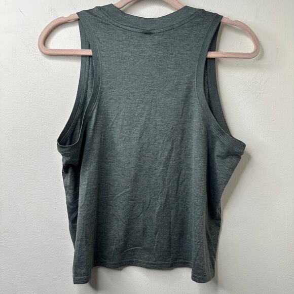 Md Vuori Energy Tank Dark Dusty Pine Heather High-Performance Activewear Yoga - Picture 4 of 4